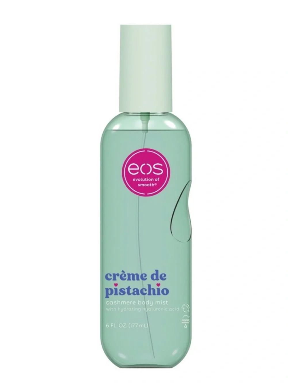 eos Crème de Pistachio Cashmere Body Mist - Mint Green with Pink Logo